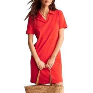 Boden Ingrid Polo Cotton Dress in red SZ 6